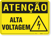 Placa Atenção Alta Voltagem