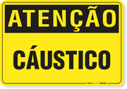Placa de Atenção - Cáustico
