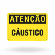 Placa Atenção - Cáustico