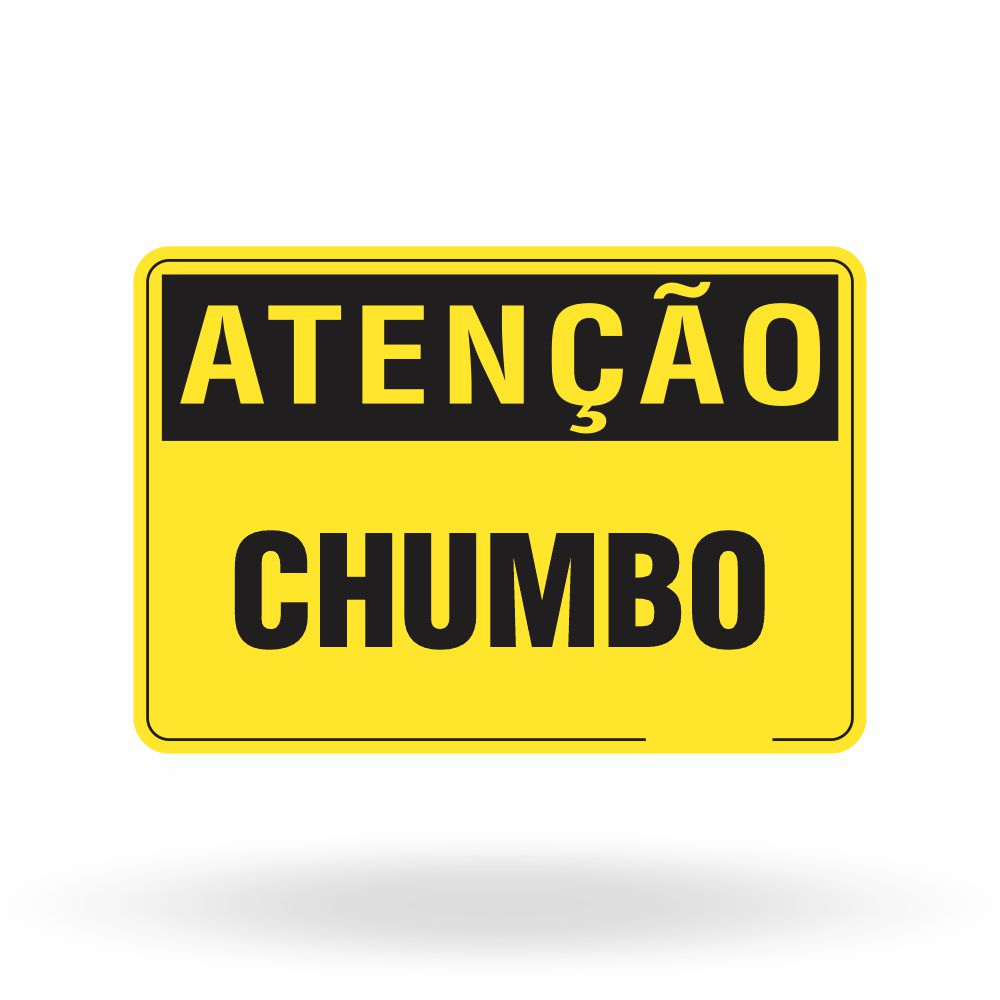 Placa Atenção - Chumbo