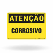 Placa Atenção - Corrosivo