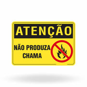 Placa Atenção - Não Produza Chama