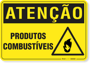 Placa Atenção Produtos Combustíveis