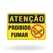 Placa de Atenção - Proibido Fumar