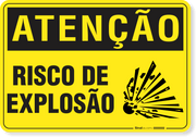 Placa Atenção Risco De Explosão