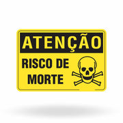Placa Perigo - Risco de Morte