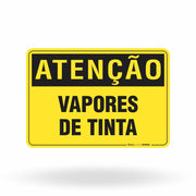 Placa Atenção - Vapores de Tinta