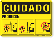 Placa Cuidado  Proibido