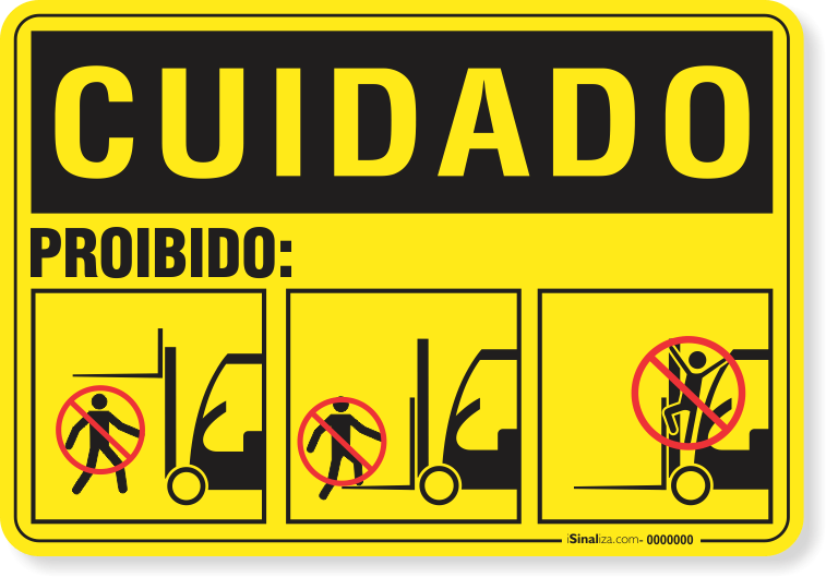 Placa Cuidado  Proibido