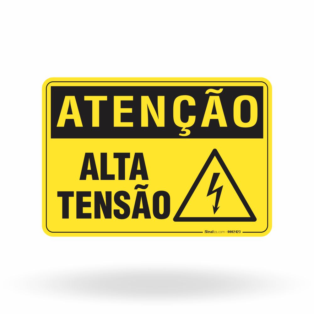Placa Atenção - Alta Tensão