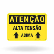 Placa Atenção - Alta Tensão Acima
