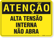 Placa Atenção Alta Tensão Interna