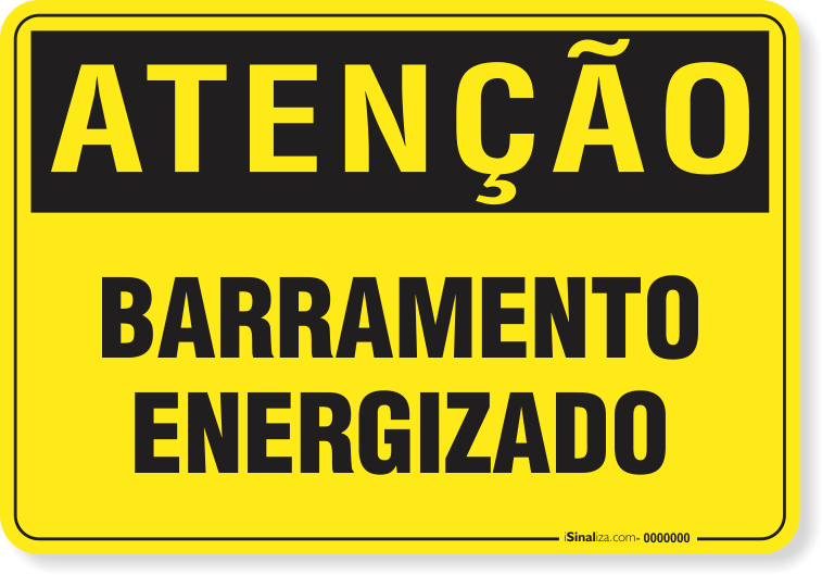 Placa Atenção Barramento Energizado