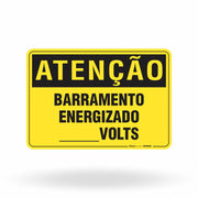 Placa Atenção - Barramento Energizado Volts