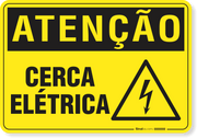 Placa Atenção Cerca Elétrica