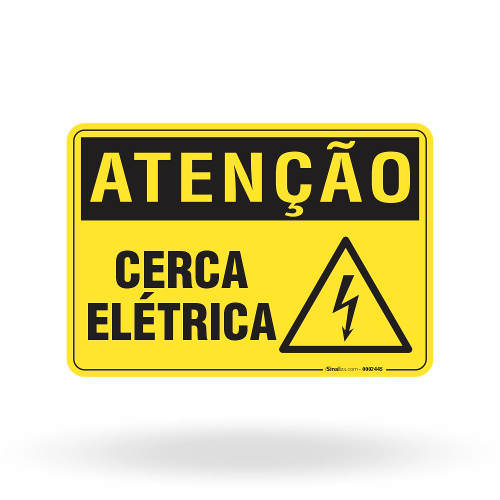 Placa Atenção - Cerca Elétrica