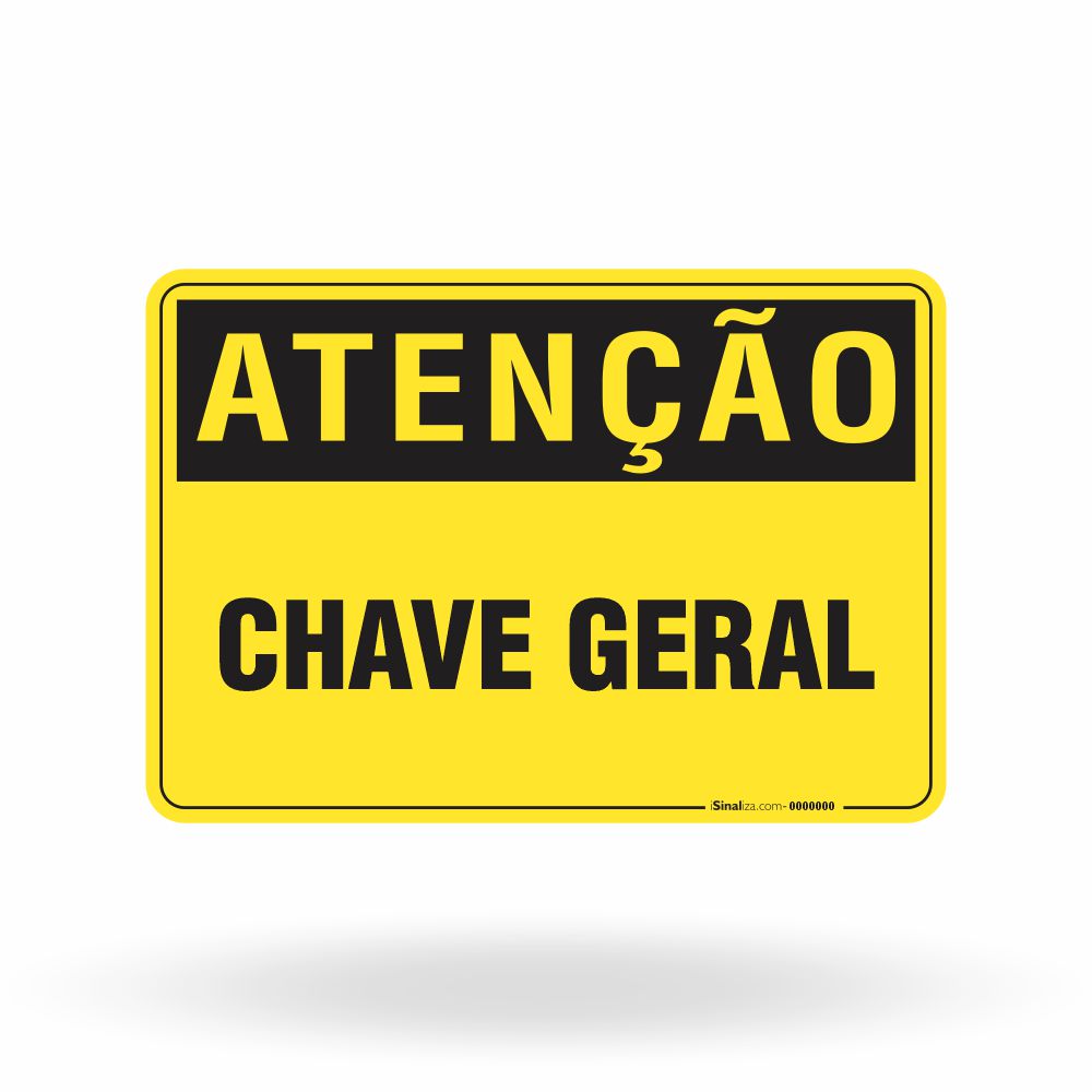 Placa Atenção - Chave Geral