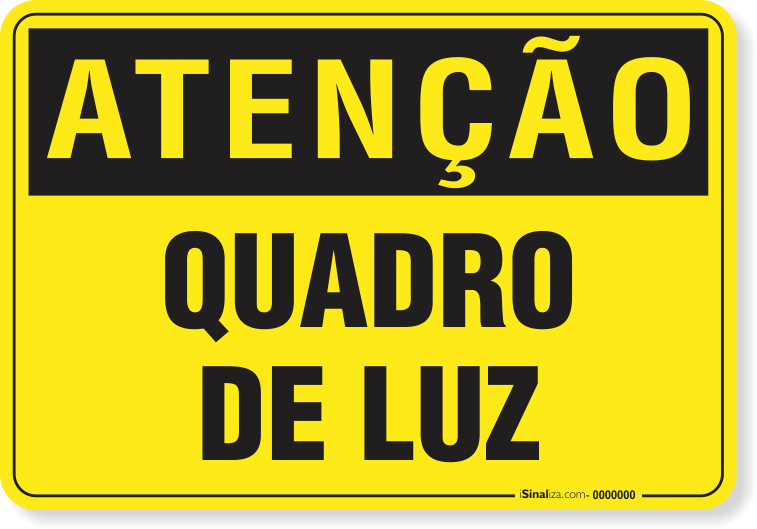 Placa Atenção Quadro De Luz