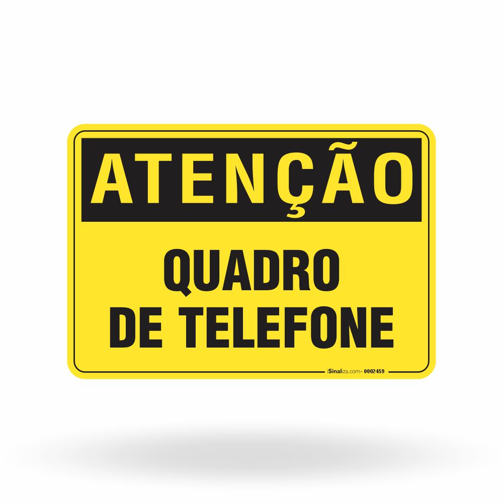 Placa Atenção - Quadro De Telefone