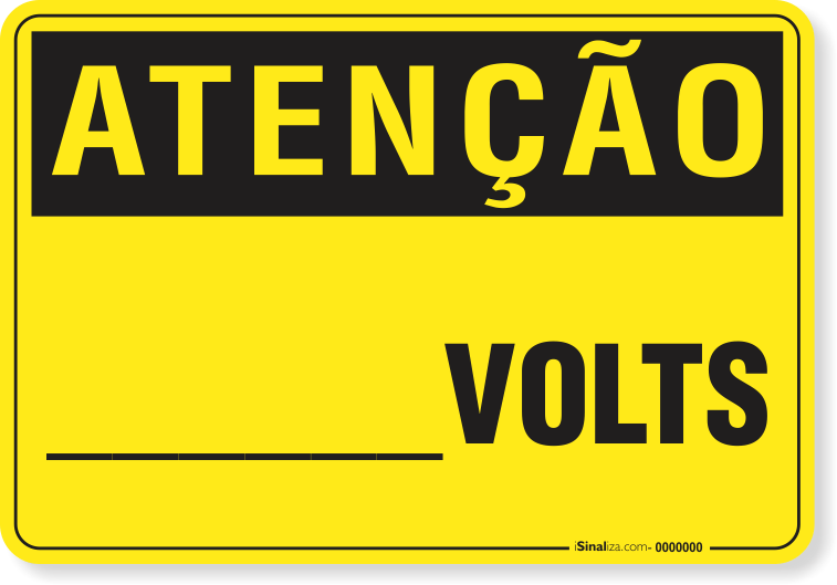 Placa Atenção Volts