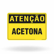 Placa Atenção - Acetona