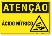 Placa Atenção Ácido Nítrico