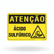 Placa Atenção - Ácido Sulfúrico