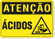 Placa Atenção Ácidos