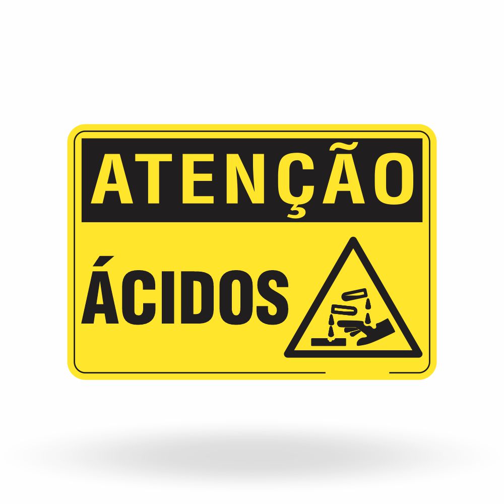 Placa Atenção - Ácidos