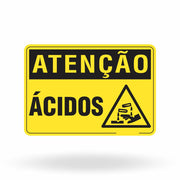 Placa Atenção - Ácidos