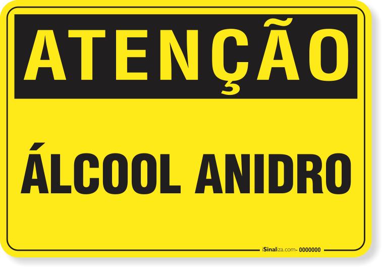 Placa Atenção Álcool Anidro
