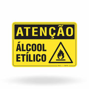 Placa Atenção - Ácool Etílico