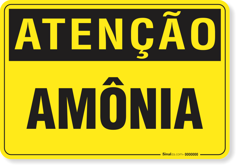 Placa Atenção Amônia