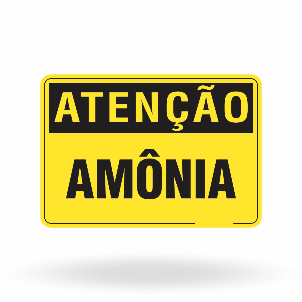 Placa Atenção - Amônia