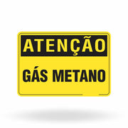 Placa Atenção - Gás Metano