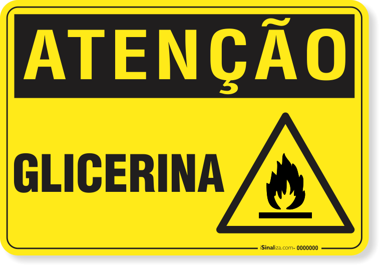 Placa Atenção Glicerina