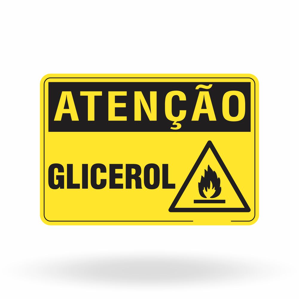 Placa Atenção - Glicerol