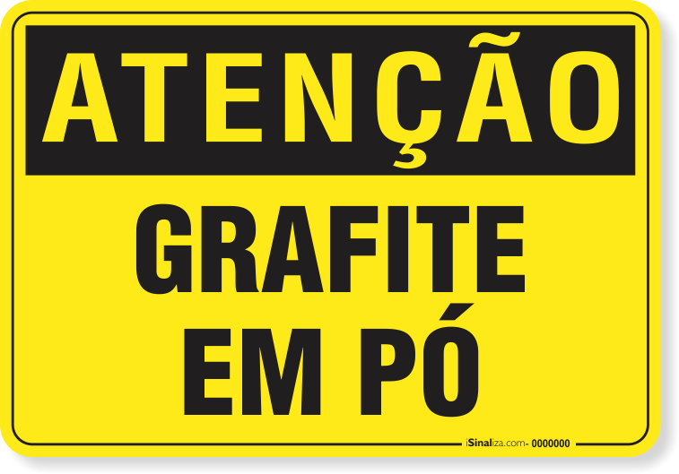 Placa Atenção Grafite Em Pó