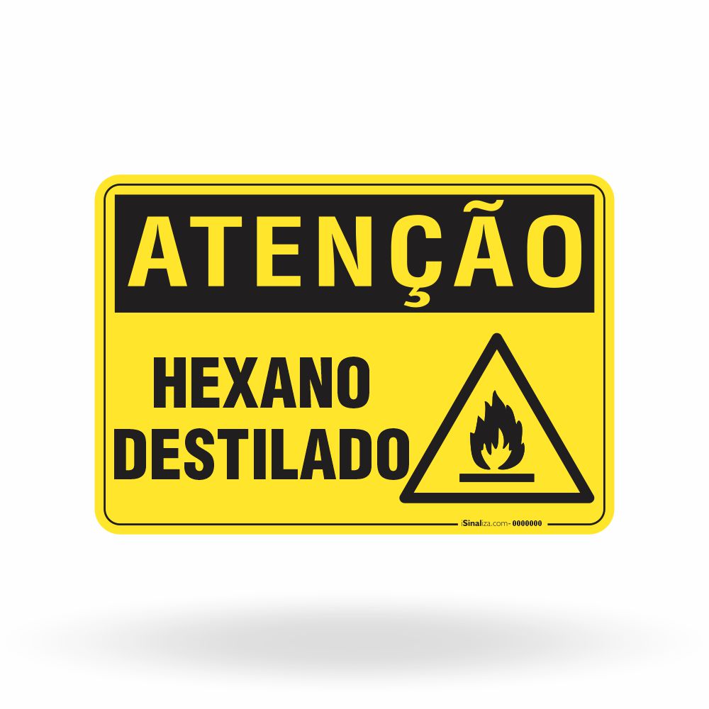 Placa Atenção - Hexano Destilado