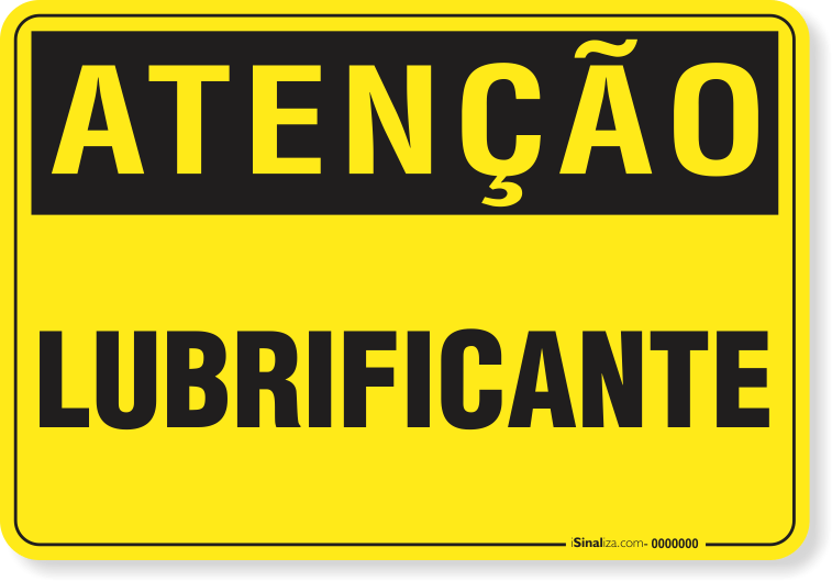 Placa Atenção Lubrificante