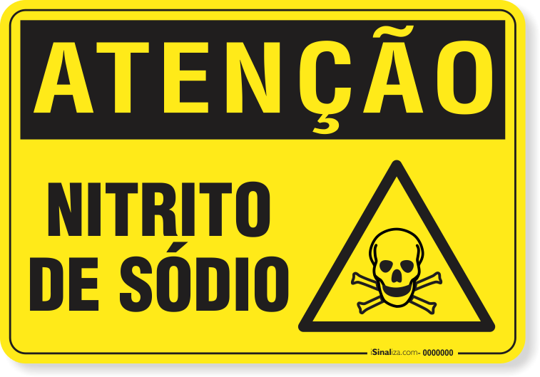 Placa de Atenção - Nitrito de Sódio