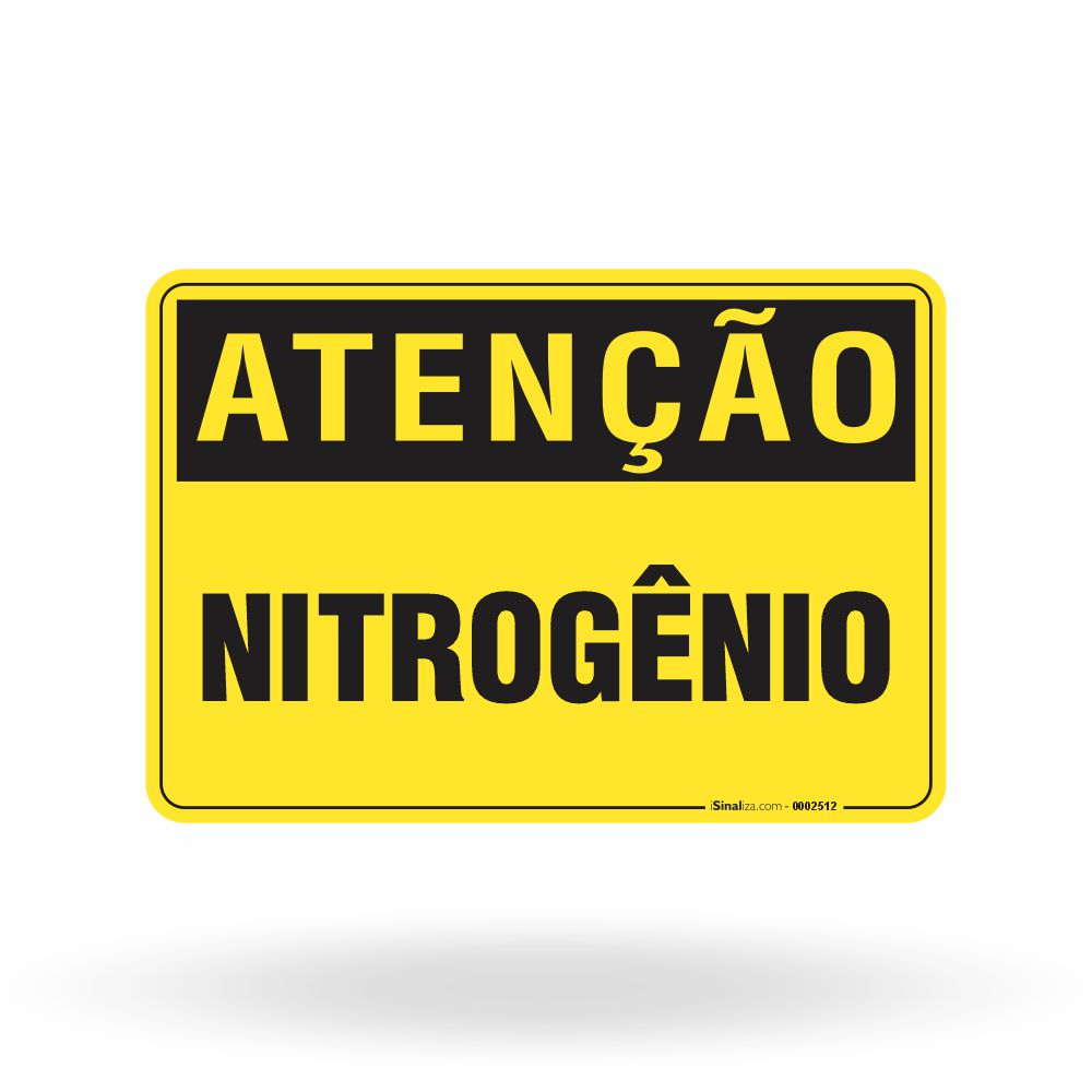 Placa Atenção - Nitrogênio