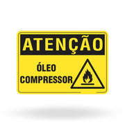 Placa Atenção - Óleo Compressor