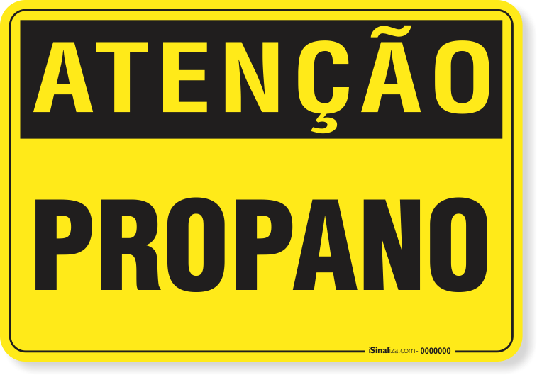 Placa de Atenção - Propano
