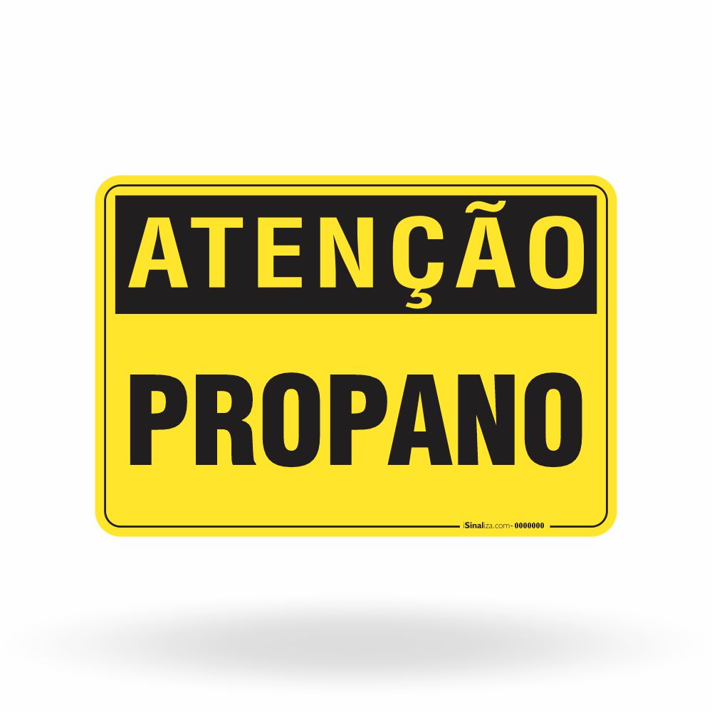 Placa Atenção - Propano