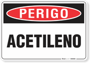 Placa Perigo Acetileno