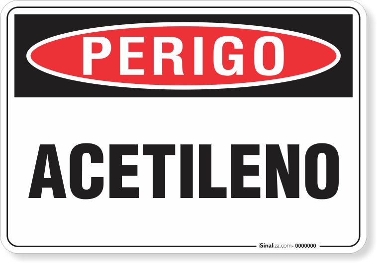 Placa Perigo Acetileno