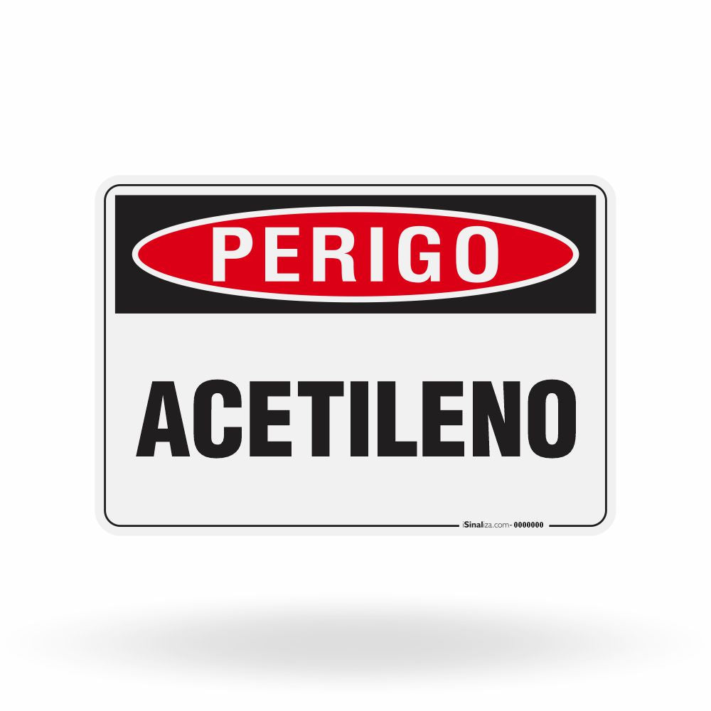 Placa Perigo - Acetileno