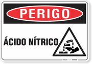 Placa Perigo Ácido Nítrico