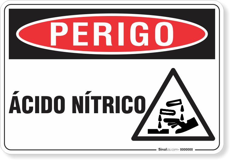 Placa Perigo Ácido Nítrico